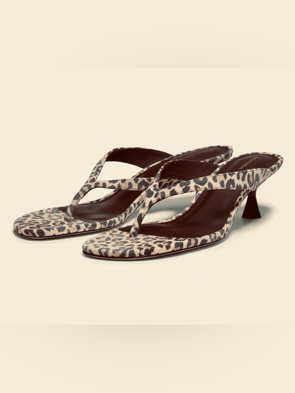 Reformation Sophie  Leopard-Print Suede Sandals 7.5 Brand New - Picture 2 of 14
